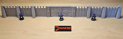 Command Station Secuity Walls For Warhammer 40k 28mm Scenery Terrain Wargaming • £16.99