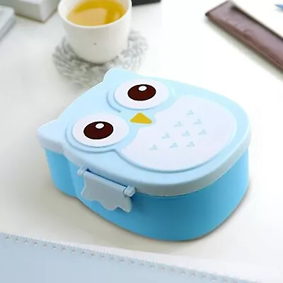 Kids Plastic Cartoon Cute Owl Lunchbox Children Sealed Microwave PP Lunch Box • $7.35