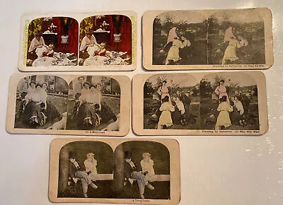 Lot Of 6 Antique Vintage Stereoview Cards • $10.95