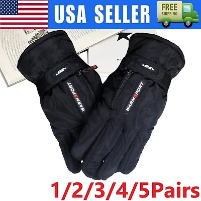 Mens Winter Thermal Warm Waterproof Ski Snowboarding Driving Work Gloves Mitten • $16.66