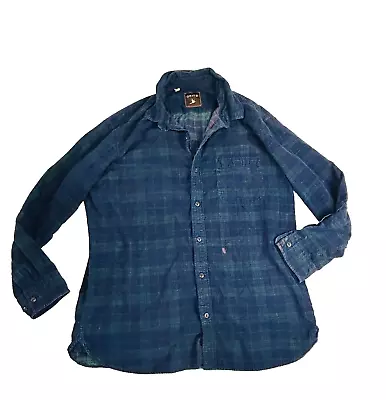 ORVIS Plaid Button Shirt Size Mens XL Blue Green Velvet Pocket Long Sleeve • $1.50