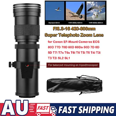 420-800mm Super Telephoto Zoom Lens For Nikon D50 D90 D5100 D7000 D3 D5100 D3100 • $125.49