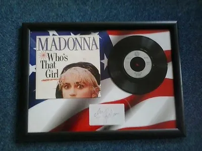 MADONNA - WHO'S THAT GIRL Framed Vinyl Single With Facsimile Autograph • £6.99