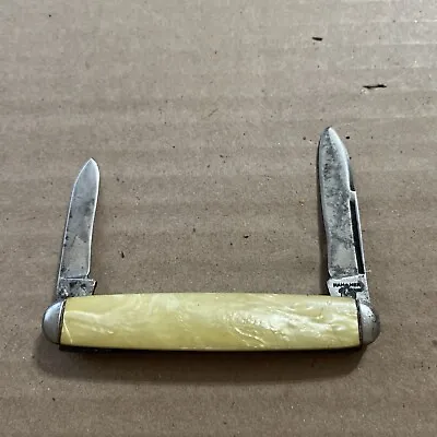 Vintage 1936-41 Cracked Ice Hammer Brand 2 Blade Pocket Knife • $7.99