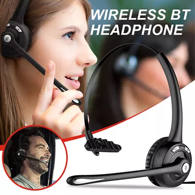 MPOW M6S Trucker Wireless Bluetooth Headset Business Headphones With Microphone • $46.99