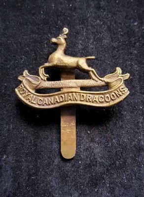 Vintage Royal Canadian Dragoons Bradd Cap Badge Commonwealth Military Canada • $12.63