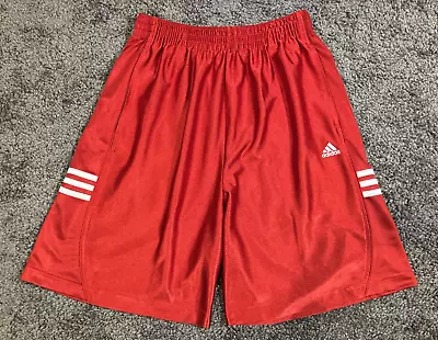 Vintage Adidas Silky Basketball Shorts Mens Medium Red Dazzle Rare Y2K Rare 2006 • $88.88