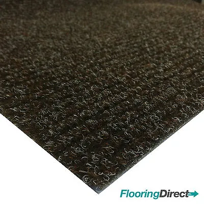 Brown Entrance Matting - Ribbed Door Mat - Reception Doorway - Black Anthracite • £17.24