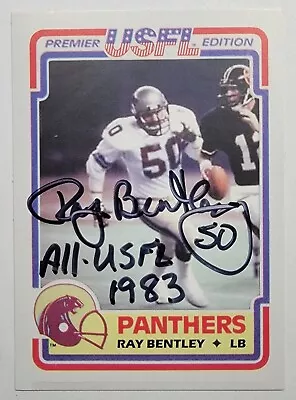 Ray Bentley Signed 1984 USFL Custom Card Michigan Panthers Invaders Bills • $19.99