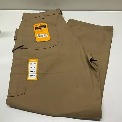 New Men's Carhartt 38 X 30 Loose Fit Canvas Utility Work Pants Brown BN0151 • $29.95