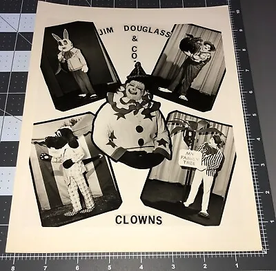 $18.95 • Buy Jim Douglass CLOWN Mascot Costume Easter Bunny DOG Circus Vintage 8x10 PHOTO