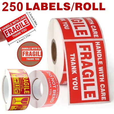 FRAGILE HANDLE WITH CARE StickersDO NOT BENDFRAGILE DO NOT STACK OR DROP Label • $14.98