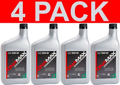 4 Pack Cummins 3265336 Onan SAE 15W-40 Oil - 1 Quart New Free Shipping USA • $59.99