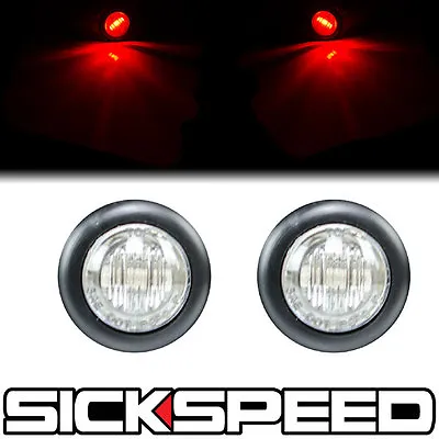 2pc Clear Lens Red Light Round Side Marker Turn Signal For Honda Ruckus/zoomer • $11.88