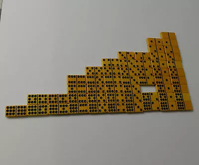 $84.49 • Buy Vintage Bakelite Butterscotch Dominoes Set Of 52 Double 9 