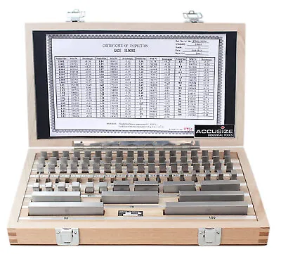 87 PC METRIC GAGE BLOCK SET GRADE 2 DIN861 GERMANY STANDARD W/ CERTIFICATE • $271.04