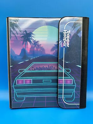 Mead Trapper Keeper 3 Ring Binder Folders Retro Vintage Style Neon Car Delorean • $19.99