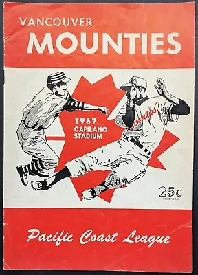 1967 Vancouver Mounties Capilano Stadium Pacific Coast League Baseball Program • $21.25