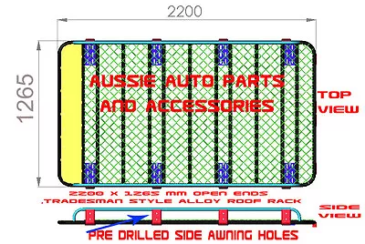  Tradesman Style Alloy Open Ends Roof Rack 2200mm For Land Rover Discovery 4 • $1158.35