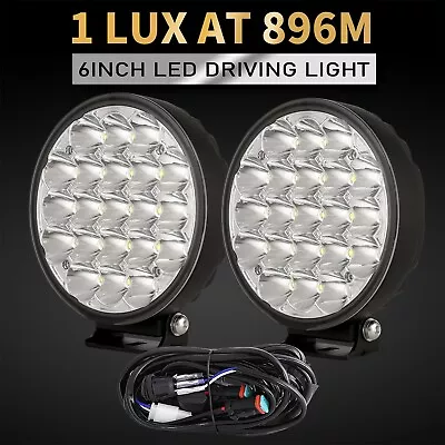 Slim 6inch LED Driving Lights Pair 210W 32000LM Spotlights Offroad Truck UTV SUV • $88.97