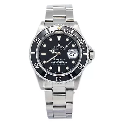 Rolex Submariner 16610 Stainless Oyster Black Dial Automatic Men's Watch 40mm • $7895