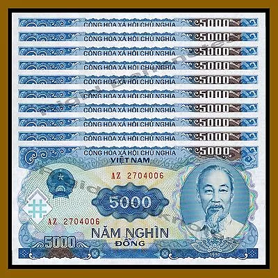 Vietnam (Vietnamese) 5000 (5000) Dong X 10 Pcs 1991 (1993) P-108 Unc • $12.99