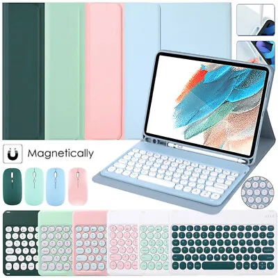 For Samsung Galaxy Tab A8 S6 A7 Bluetooth Keyboard Folio Case Pen Holder Mouse • £13.99