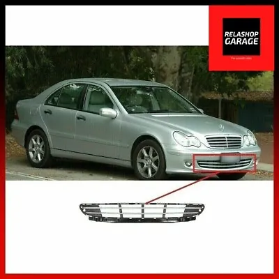 Mercedes Benz Facelift W203 2004 - 2007 Bumper Grille Center With Silver Stripes • $179.99