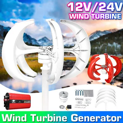 £75.59 • Buy 5 Blades 800W Vertical Axis Wind Turbines Generator Lantern DC12V/24V Motor Tool