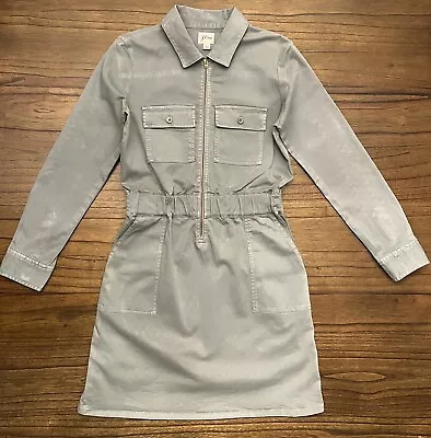 J. Crew Shirt-Dress -Elastic Waist - 1/4 Zipper Top - Women Size Small. • $12.95