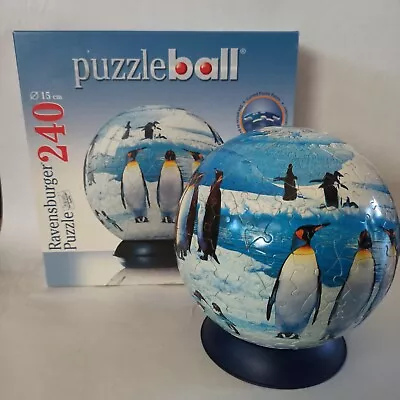 Ravensburger Penguins PUZZLEBALL 240 Pieces 6 Inch 15cm Globe No. 11-006 3 3D • $17.99