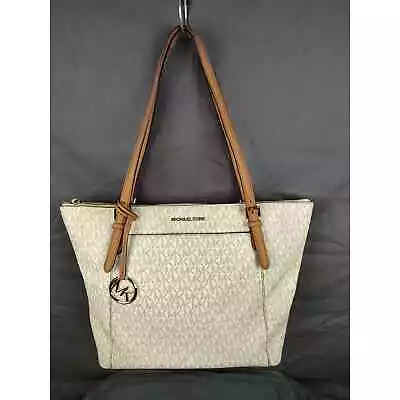 Michael Kors Shoulder Bag Lg Top Zip Tote Vanilla Acorn  • $90