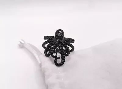 Large Octopus Tentacle Ring Nautical Steampunk Gothic Black Squid Ring Large • £1.99