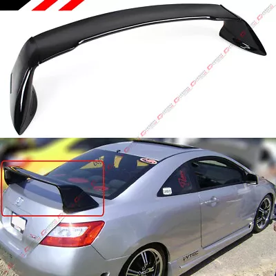 For 06-11 8th Gen Honda Civic 2dr Coupe Glossy Black Mug Rr Style Trunk Spoiler • $115.99