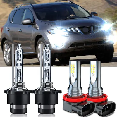 For Nissan Murano 2009-2014 D2S Xenon HID Headlight Hi/Lo +H11 Fog Light Bulbs • $25.98