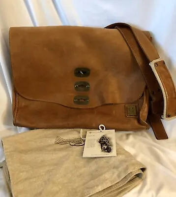 Belstaff Postal Carrier Tan Leather Mail Crossbody Bag Messenger • $650