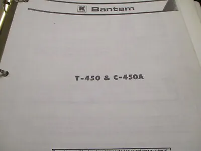 $49.99 • Buy Koehring Bantam T-450 C-450A Telekrane Parts Manual 