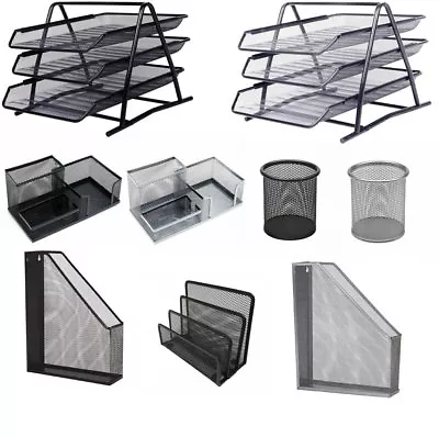 Metal Mesh A4 Document Tray Magazine Letter File Pencil Pen Cup Holder Storage  • £11.99