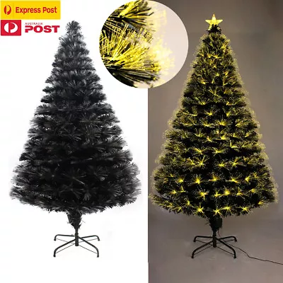 1.8M 6FT Christmas Tree LED Fibre Optic 220 Lush Branches Metal Stand Warm White • $109.99