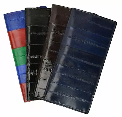 Genuine Eel Skin Simple Basic Checkbook Cover Holder By Marshal® • $23.99