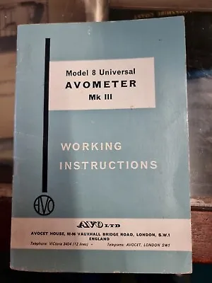 £8.40 • Buy Universal Avometer Model 8 Mk III Working Instructions Booklet 