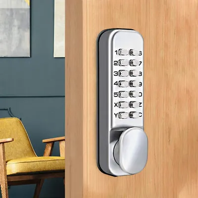 Mechanical Keyless Digital Code Keypad Password Entry Door Lock Knob Deadbolt • $47.88