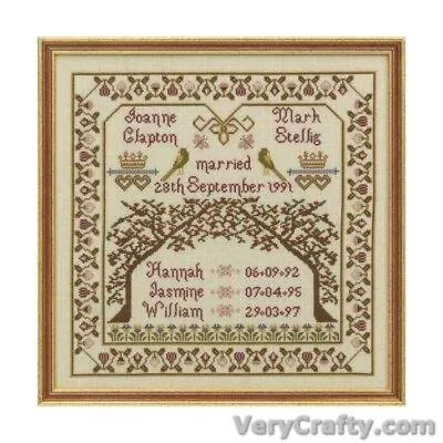 Historical Sampler Company - Family Tree Sampler Counted Cross Stitch Kit • £31.50