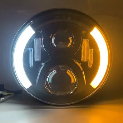 7  Inch Motorcycle LED Headlight Turn Signals For Harley Touring Sportster • £52.39