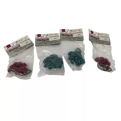 Mangelsens Vintage Silk Ribbon Roses (48) Burgundy Teal • $32.93