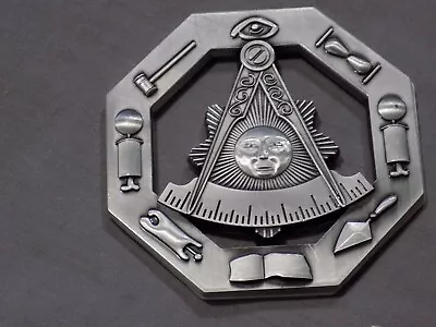 Past Master No Square Working Tools 3  Car Emblem Freemason Adhesive NEW • $12.69