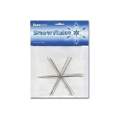 1 Set Of 6 Beadsmith Wire Snowflake Ornament Wire Form 6  Decoration SB138 • £14.60