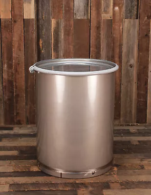 New 44 Gallon Stainless Steel Drum Barrel Sanitary Seamless Open Top • $695