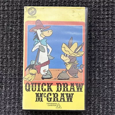 Quick Draw McGraw Hanna Barbera Vintage Pre-Owned PAL VHS Video Tape 1959 • $12