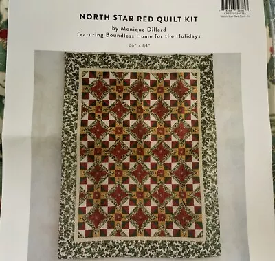 North Star Red Christmas Quilt Kit  By Craftsy  66 X 84 Ins. 100% Cotton • £85